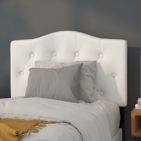 Flash Furniture Cambridge Headboard, Twin Size, White Fbrc HG-HB1708-T-W-GG